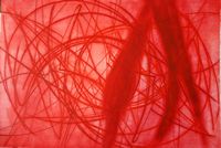 Polifonia linial III. Mixed media on paper. 81 x 111 x 10 cm. 